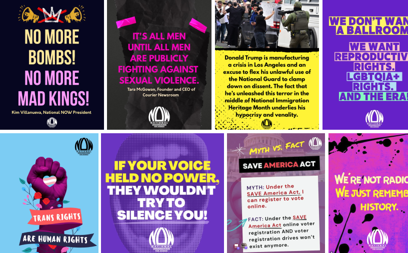 National Organization for Women social media posters