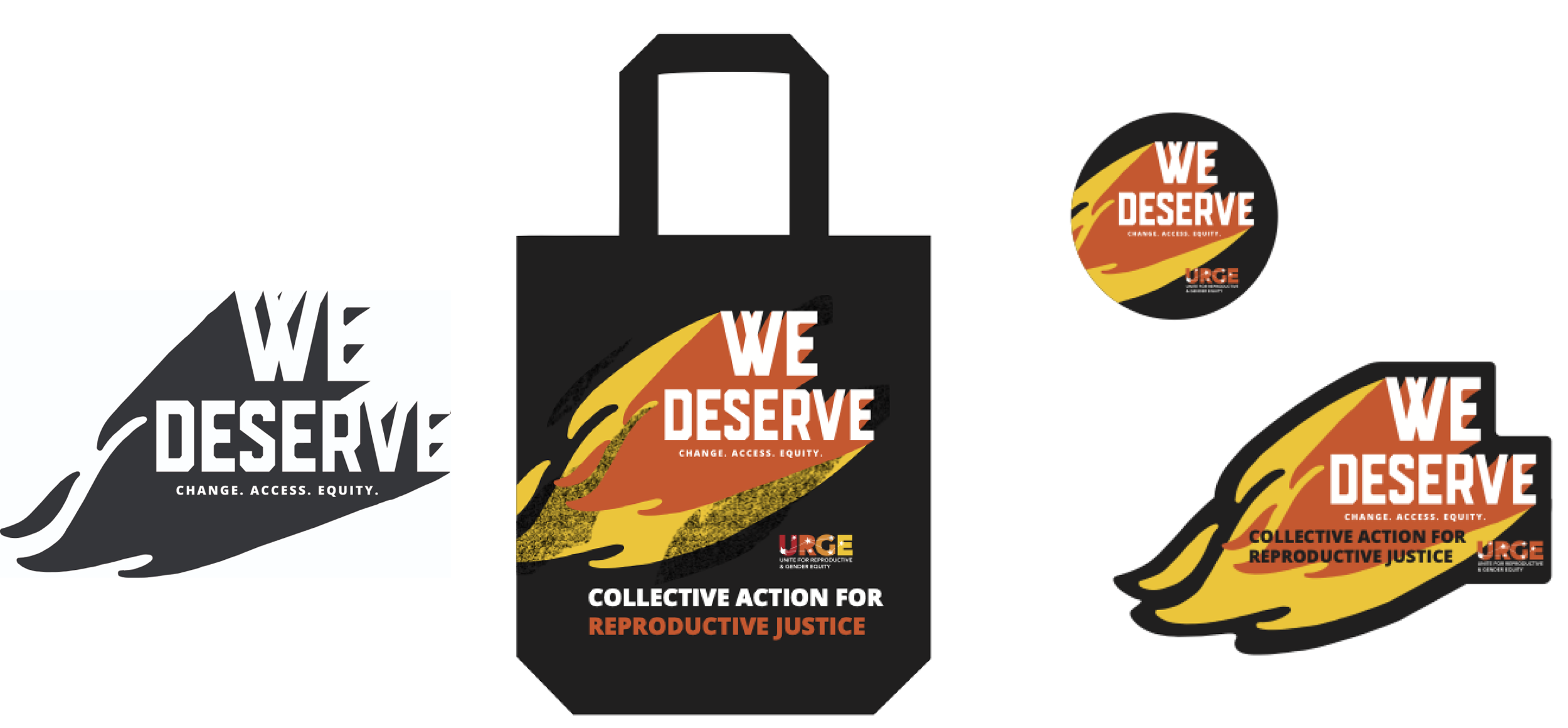 we deserve logo on products